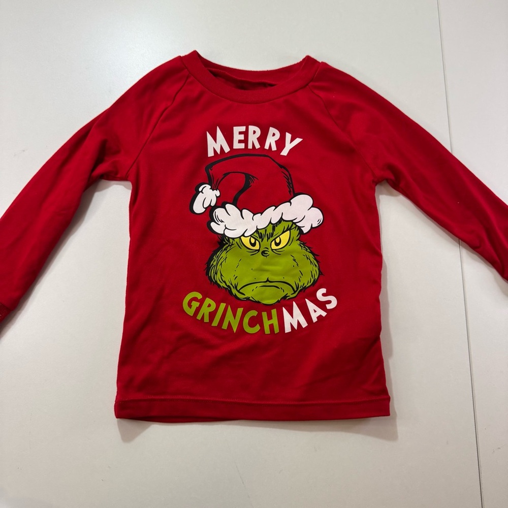 Dr. Seuss MERRY GRINCHMAS Pajama Lounge Set Size 3T Christmas PJ's Red Green - Picture 2 of 16
